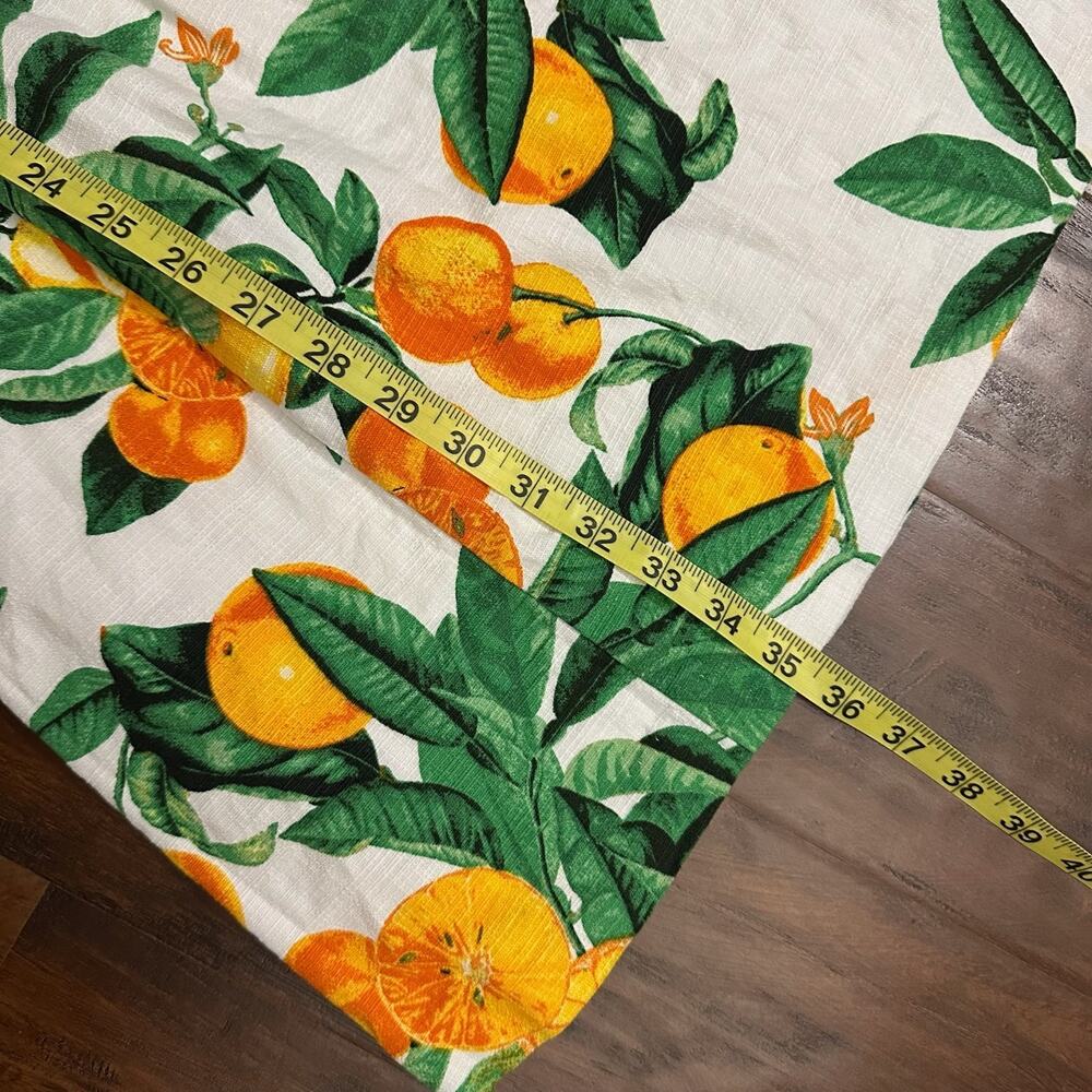 EVA MENDES Mini Dress Orange Citrus Fruit Print Sleeveless Stretch - Picture 13 of 13